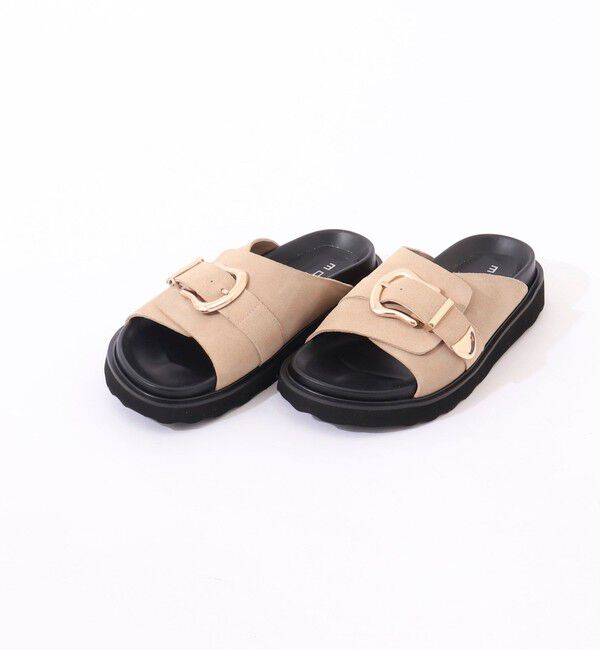 NOLLEY'S「【MOHI/ モヒ】バックルスエードサンダル」|サンダル|ベージュ