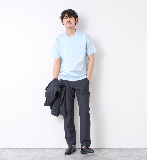 NOLLEY'S goodman「《ビジカジ対応》シルケットスムース Vネック ドレスTシャツ 25SS」|Tシャツ・カットソー|