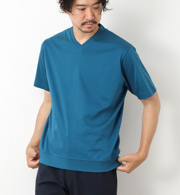 NOLLEY'S goodman「《ビジカジ対応》シルケットスムース Vネック ドレスTシャツ 25SS」|Tシャツ・カットソー|