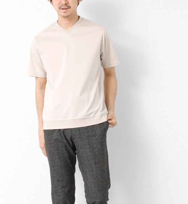 NOLLEY'S goodman「《ビジカジ対応》シルケットスムース Vネック ドレスTシャツ 25SS」|Tシャツ・カットソー|