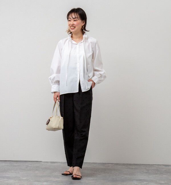 NOLLEY'S「衿フリルリボンブラウス」|シャツ・ブラウス|