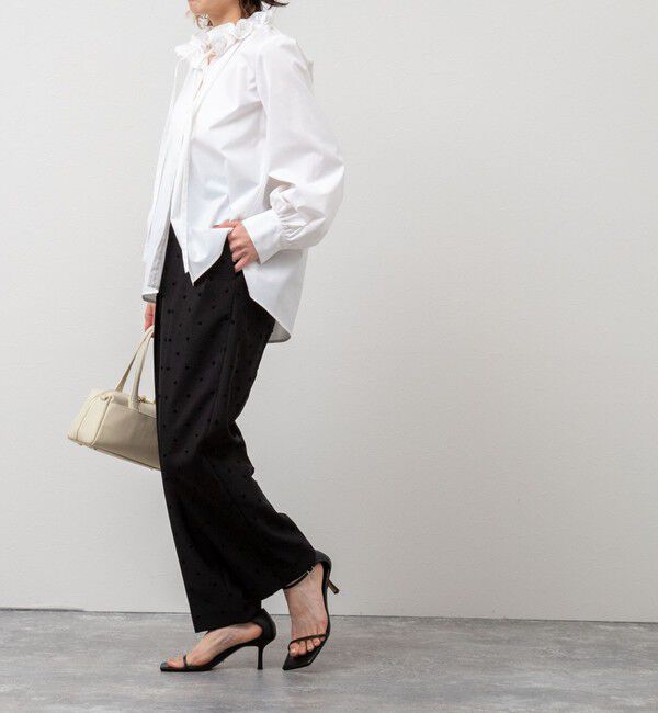 NOLLEY'S「衿フリルリボンブラウス」|シャツ・ブラウス|