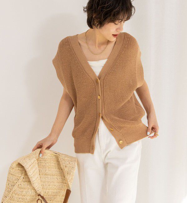 NOLLEY'S「《アンサンブル対応》《手洗い可能》ペーパーヤーン2WAYベスト」|ベスト・ジレ|