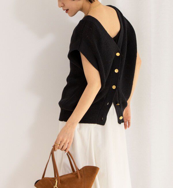 NOLLEY'S「《アンサンブル対応》《手洗い可能》ペーパーヤーン2WAYベスト」|ベスト・ジレ|