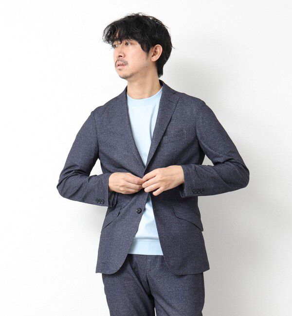 NOLLEY'S goodman「《ビジカジ/セットアップ対応》ドットサッカーストレッチジャケット 25SS」|テーラードジャケット|