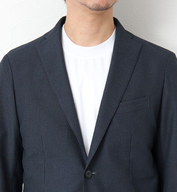 NOLLEY'S goodman「《ビジカジ/セットアップ対応》ドットサッカーストレッチジャケット 25SS」|テーラードジャケット|