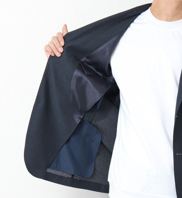 NOLLEY'S goodman「《ビジカジ/セットアップ対応》ドットサッカーストレッチジャケット 25SS」|テーラードジャケット|