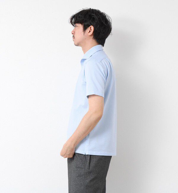 NOLLEY'S goodman「《ビジカジ対応》ハイゲージサッカーストライプ ワンピースカラーポロ ビズポロ 25SS」|ポロシャツ|