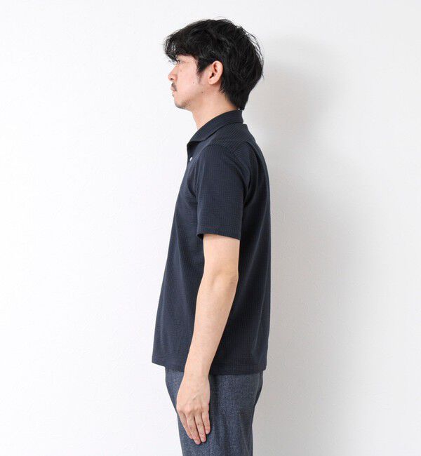 NOLLEY'S goodman「《ビジカジ対応》ハイゲージサッカーストライプ ワンピースカラーポロ ビズポロ 25SS」|ポロシャツ|