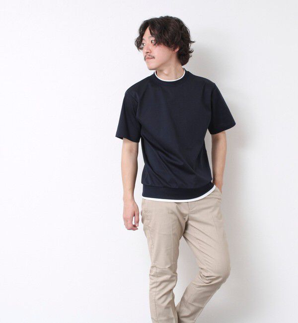 NOLLEY'S goodman「《接触冷感》スーピマコットン ダブルカラーTee 25SS」|Tシャツ・カットソー|