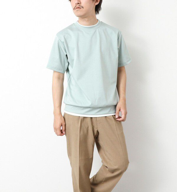 NOLLEY'S goodman「《接触冷感》スーピマコットン ダブルカラーTee 25SS」|Tシャツ・カットソー|