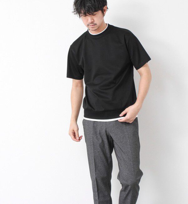 NOLLEY'S goodman「《接触冷感》スーピマコットン ダブルカラーTee 25SS」|Tシャツ・カットソー|