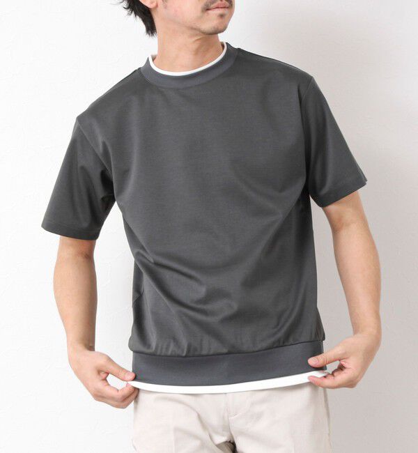 NOLLEY'S goodman「《接触冷感》スーピマコットン ダブルカラーTee 25SS」|Tシャツ・カットソー|