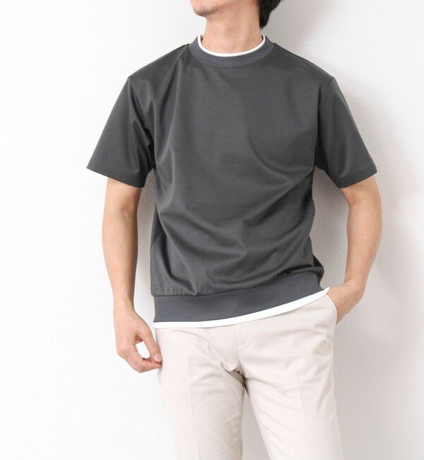 NOLLEY'S goodman「《接触冷感》スーピマコットン ダブルカラーTee 25SS」|Tシャツ・カットソー|