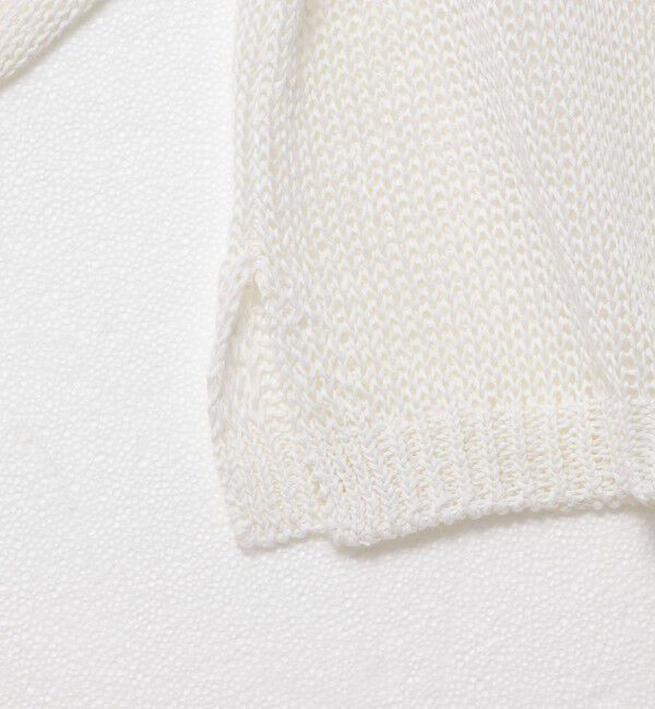 Rie Miller「《手洗い可能》ギマ ポリ/リネン ボートネックプルオーバーニット」|ニット・セーター|