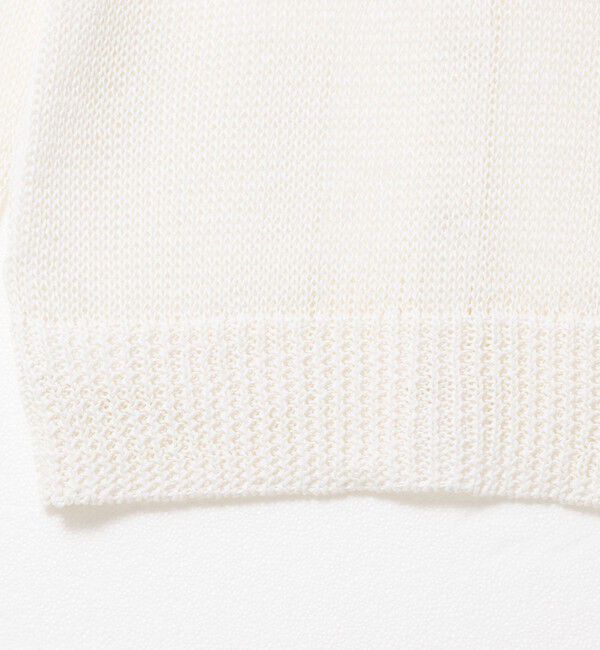 Rie Miller「《手洗い可能》ギマ ポリ/リネン Vネックカーディガン」|カーディガン|