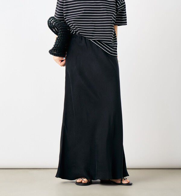 NOLLEY'S「《セットアップ対応》高機能 フィブリルサテンバイヤススカート」|スカート|