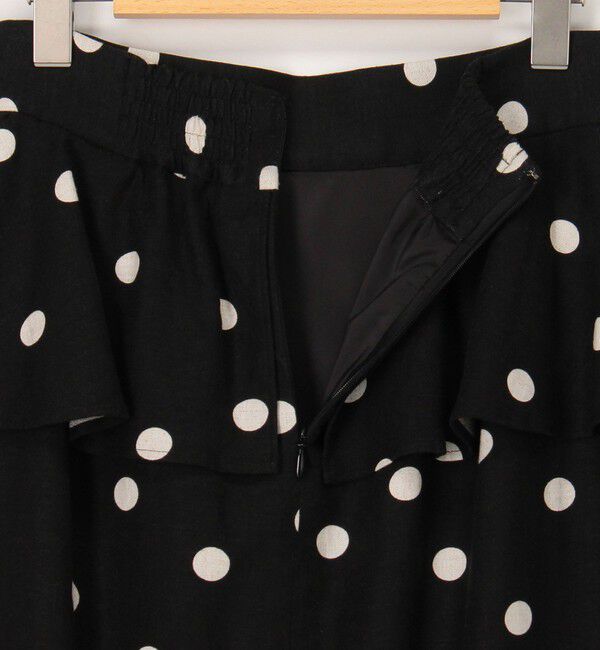 NOLLEY'S「ドットプリントタイトミディスカート」|タイト|