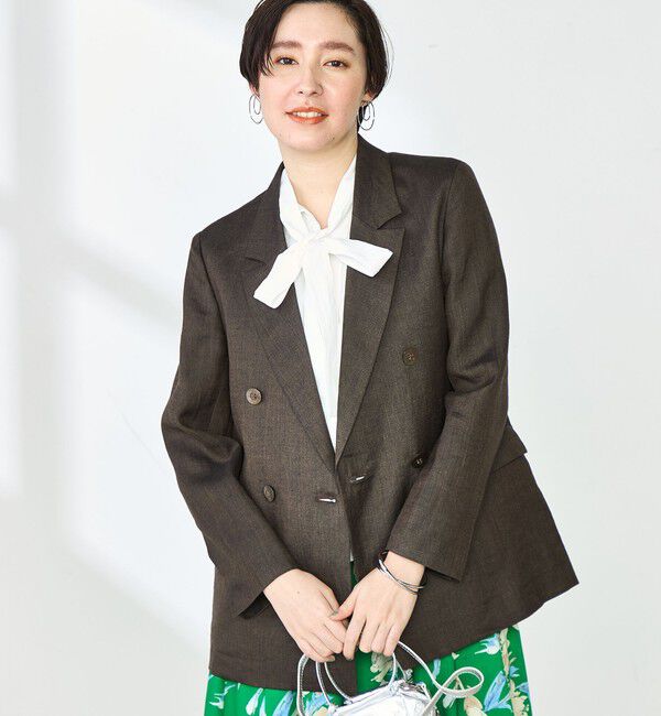 NOLLEY'S「ウォッシャブルラミーシャンブレーダブルジャケット」|テーラードジャケット|