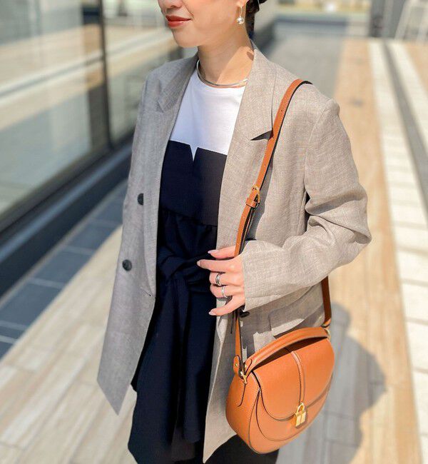 NOLLEY'S「ウォッシャブルラミーシャンブレーダブルジャケット」|テーラードジャケット|グレーベージュ