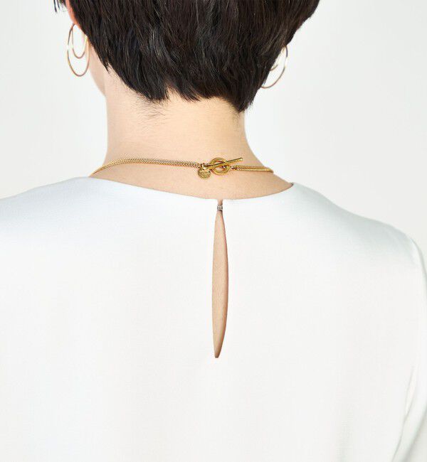 NOLLEY'S「オトナサテン半袖Tブラウス」|シャツ・ブラウス|