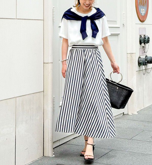 NOLLEY'S「オトナサテン半袖Tブラウス」|シャツ・ブラウス|