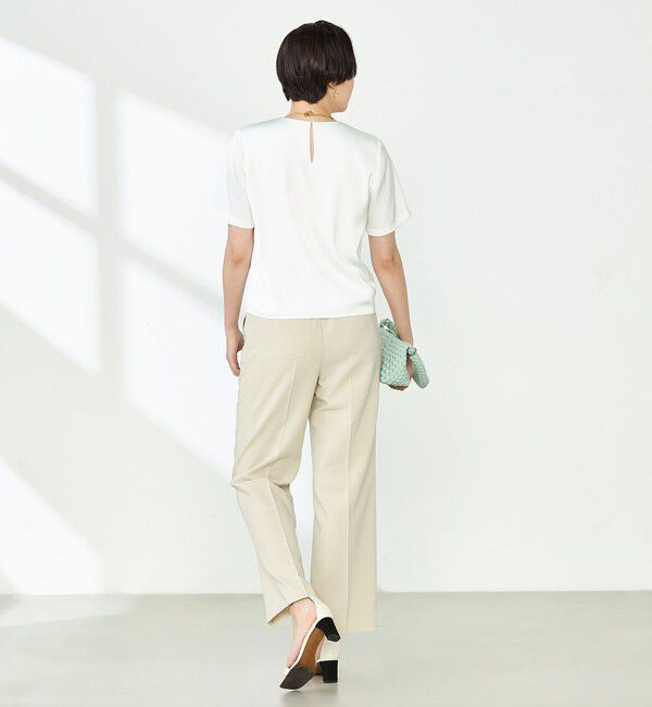 NOLLEY'S「オトナサテン半袖Tブラウス」|シャツ・ブラウス|