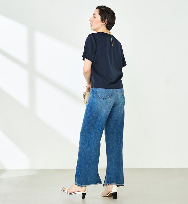 NOLLEY'S「オトナサテン半袖Tブラウス」|シャツ・ブラウス|