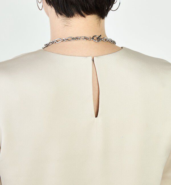 NOLLEY'S「オトナサテン半袖Tブラウス」|シャツ・ブラウス|