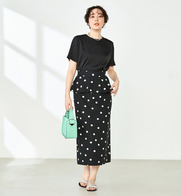 NOLLEY'S「オトナサテン半袖Tブラウス」|シャツ・ブラウス|