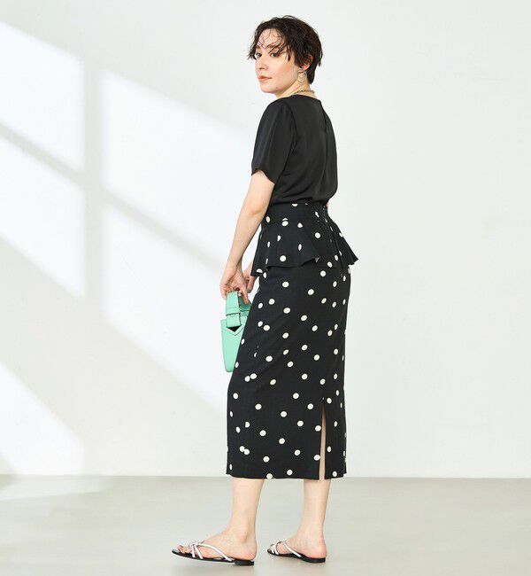 NOLLEY'S「オトナサテン半袖Tブラウス」|シャツ・ブラウス|