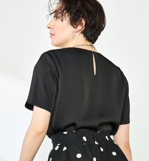 NOLLEY'S「オトナサテン半袖Tブラウス」|シャツ・ブラウス|