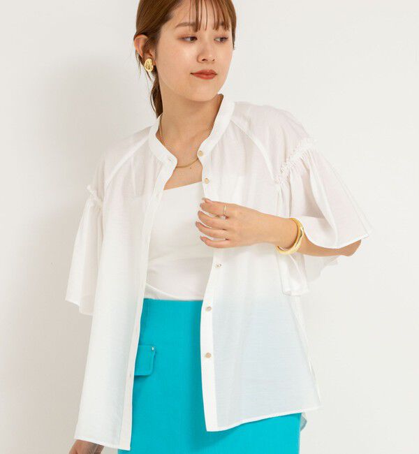 NOLLEY'S sophi「シアーフレアスリーブブラウス」|シャツ・ブラウス|