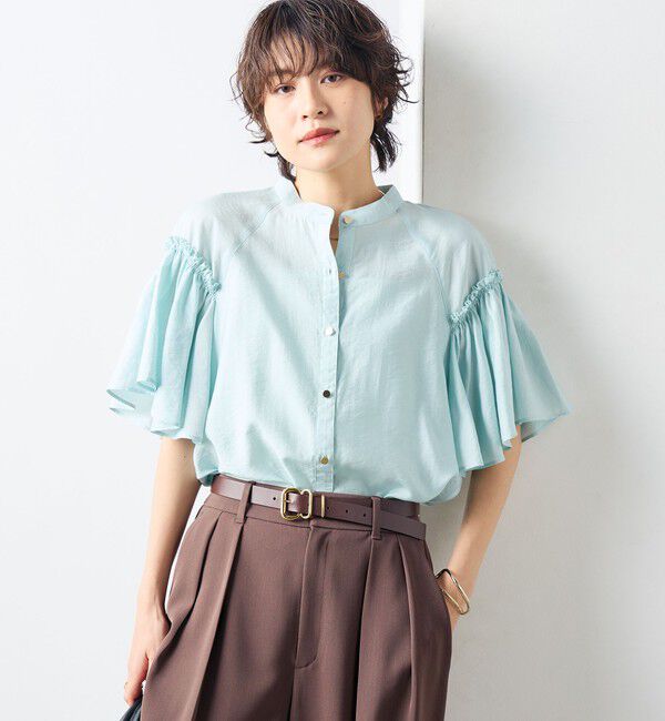 NOLLEY'S sophi「シアーフレアスリーブブラウス」|シャツ・ブラウス|