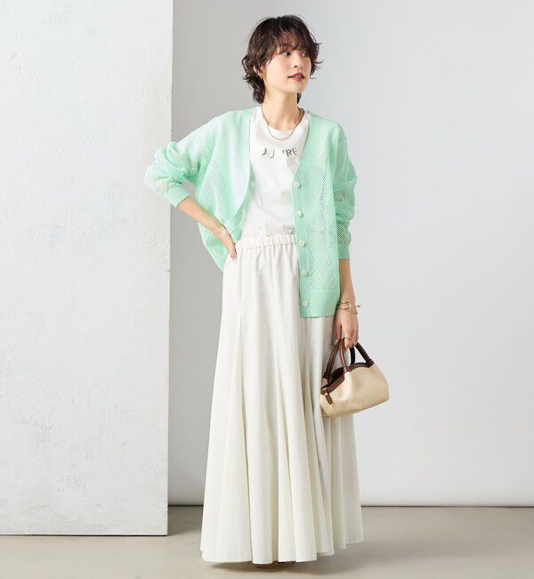 NOLLEY'S「《手洗い可能》メッシュ長袖Vネックカーディガン」|カーディガン|