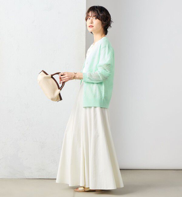 NOLLEY'S「《手洗い可能》メッシュ長袖Vネックカーディガン」|カーディガン|