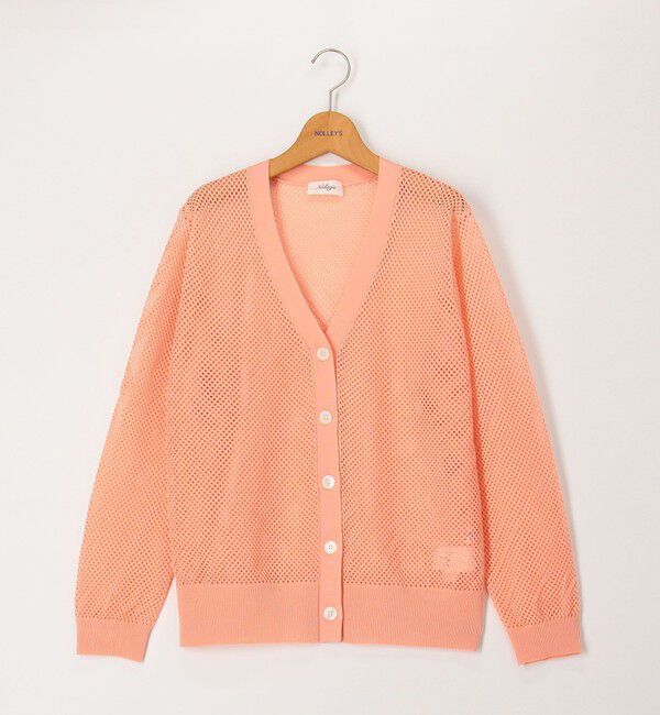 NOLLEY'S「《手洗い可能》メッシュ長袖Vネックカーディガン」|カーディガン|