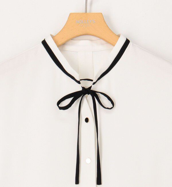 NOLLEY'S sophi「ペプラムリボンフレンチスリーブブラウス」|シャツ・ブラウス|