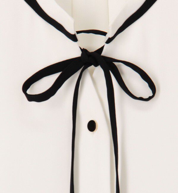 NOLLEY'S sophi「ペプラムリボンフレンチスリーブブラウス」|シャツ・ブラウス|