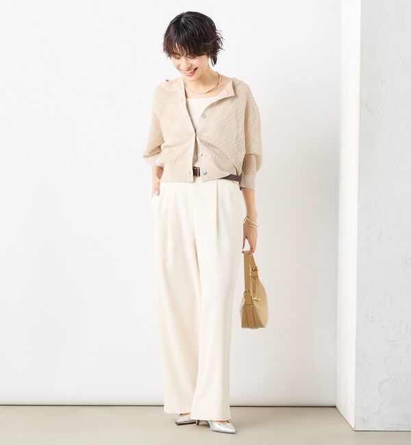 NOLLEY'S「《セットアップ対応》ウォッシャブル麻調タックワイドパンツ」|その他|