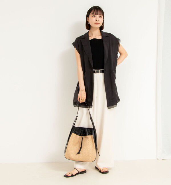 NOLLEY'S「《セットアップ対応》ウォッシャブル麻調タックワイドパンツ」|その他|