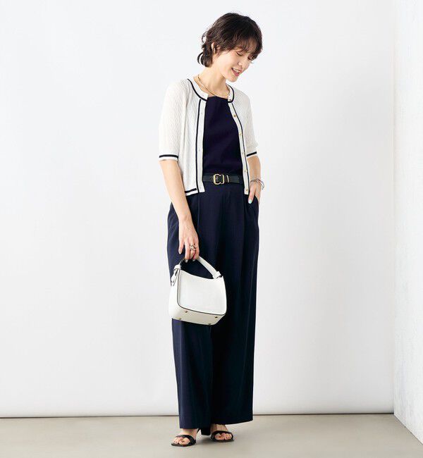 NOLLEY'S「《セットアップ対応》ウォッシャブル麻調タックワイドパンツ」|その他|