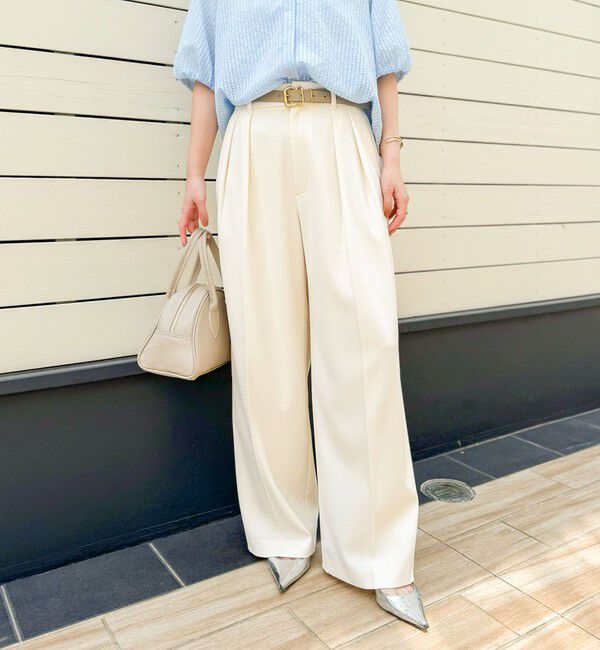 NOLLEY'S sophi「ウォッシャブル強撚ツイルワイドパンツ」|その他|