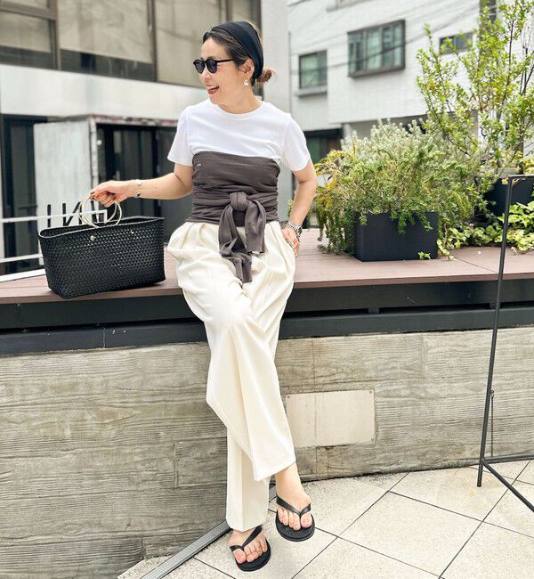 NOLLEY'S sophi「ウォッシャブル強撚ツイルワイドパンツ」|その他|