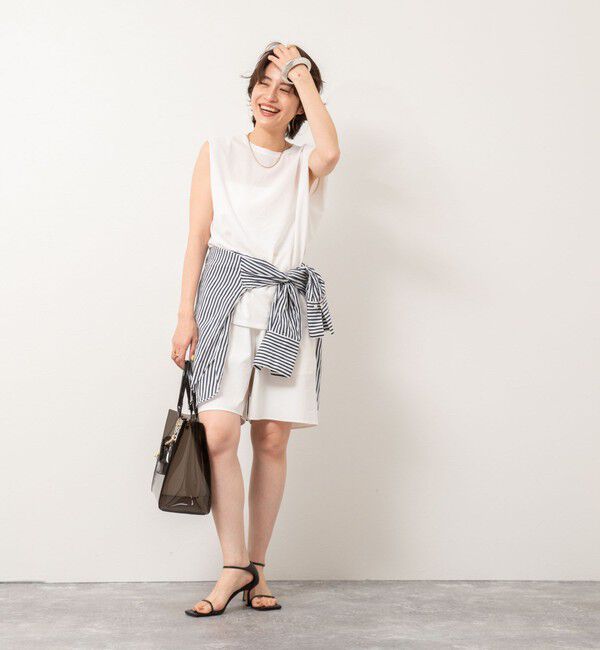 NOLLEY'S「【松葉☆別注アイテム】《セットアップ対応》エアリージョーゼットノースリーブブラウス」|シャツ・ブラウス|