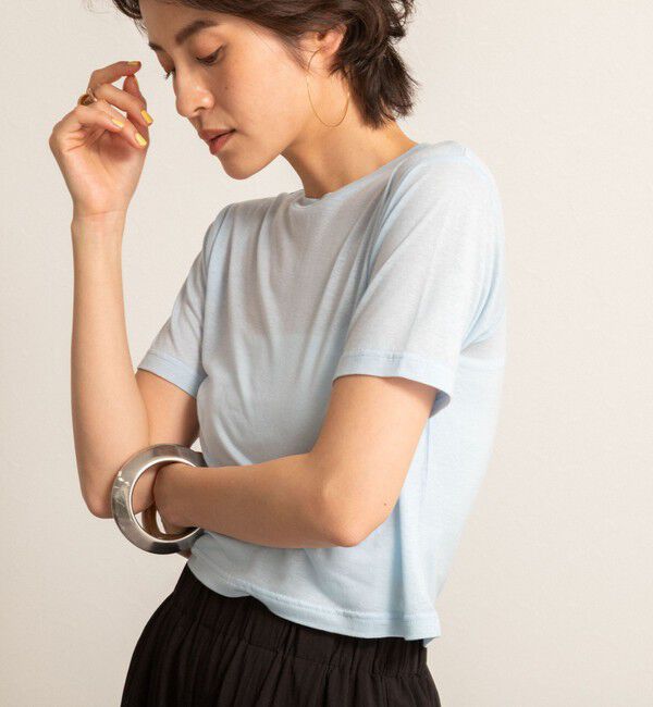 NOLLEY'S「【MAQWEL/マクウェル】ソフトタッチスラブショートT」|Tシャツ・カットソー|