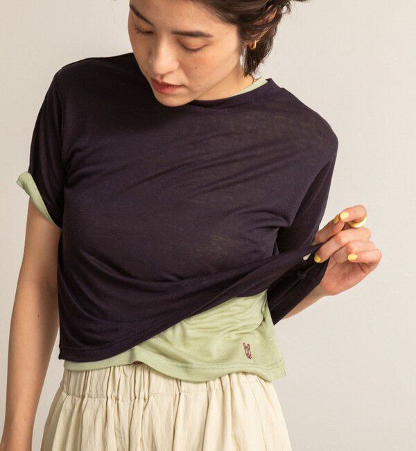 NOLLEY'S「【MAQWEL/マクウェル】ソフトタッチスラブショートT」|Tシャツ・カットソー|