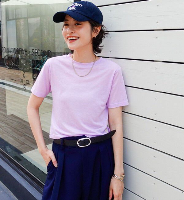 NOLLEY'S「【MAQWEL/マクウェル】ソフトタッチスラブショートT」|Tシャツ・カットソー|