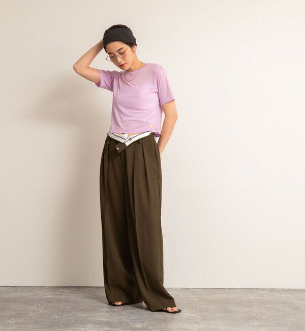 NOLLEY'S「【MAQWEL/マクウェル】ソフトタッチスラブショートT」|Tシャツ・カットソー|