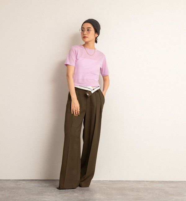 NOLLEY'S「【MAQWEL/マクウェル】ソフトタッチスラブショートT」|Tシャツ・カットソー|